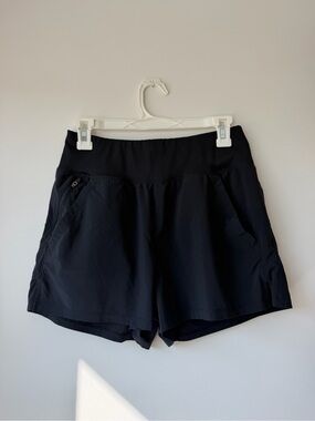 all in motion Black High-Rise Athletic Shorts with Zip Pocket